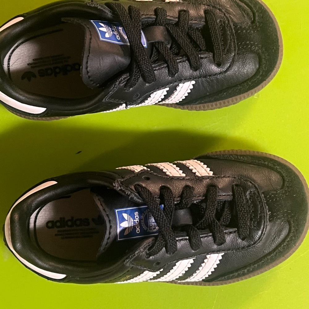 Adidas Kids Black and White Sneakers